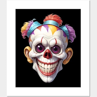 skull Clown Posters and Art